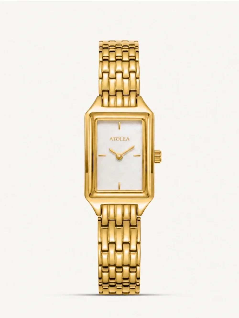 Gold-Tone Women's Rectangle Bracelet Watch